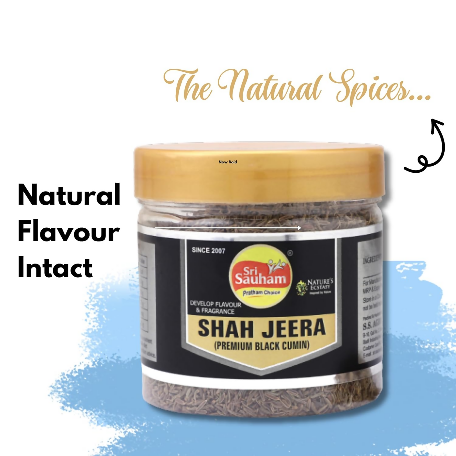 Sri Sauham Premium Spices - 100% Natural Shahi Jeera (Caraway Seeds) | Swadesiicart