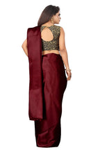 Vamika Maroon Satin Designer Saree (PAVITRA MAROON) | Grab2Buy