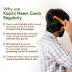 Ivory Natural Shampoo Kacchi Neem Comb Infused With Organic Oil For Hair Strengthening Natural Nourishment, Scalp Wellness