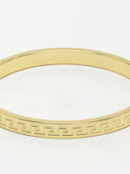 NVR Men's Gold-Polished Stainless Steel Kada Bracelet