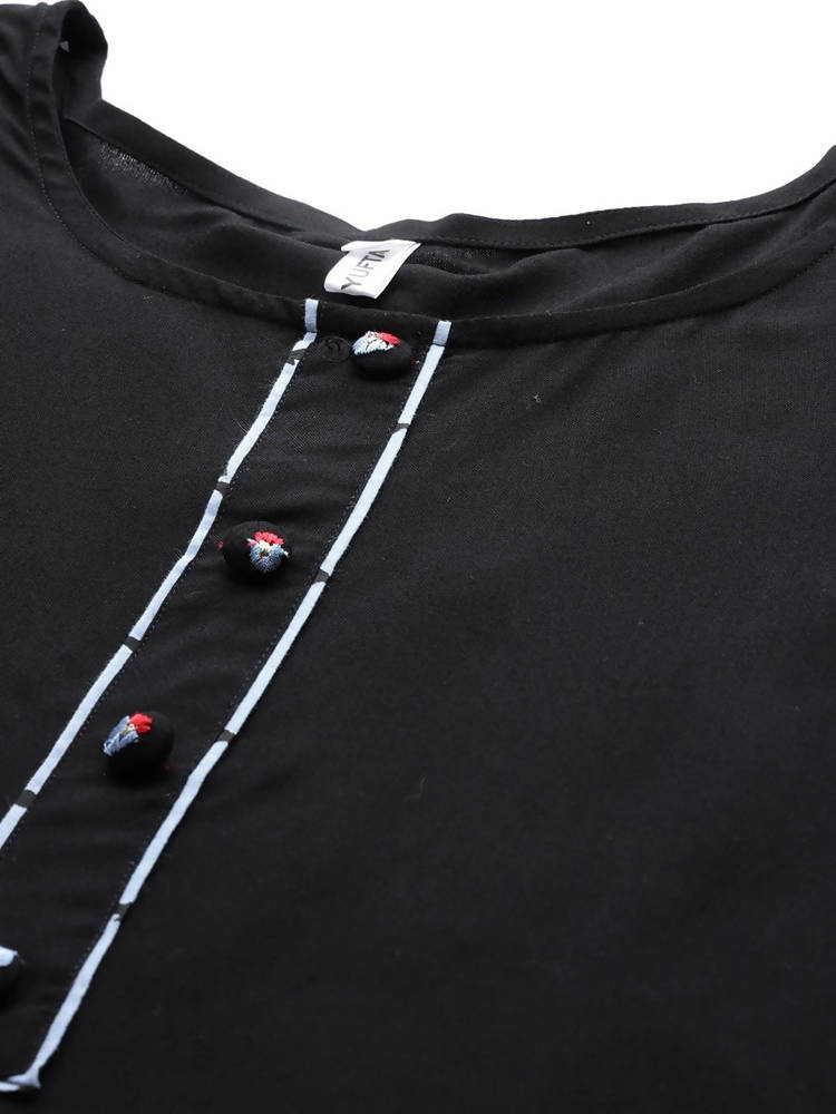 Yufta Black Kurta with Palazzo Set | Grab2Buy