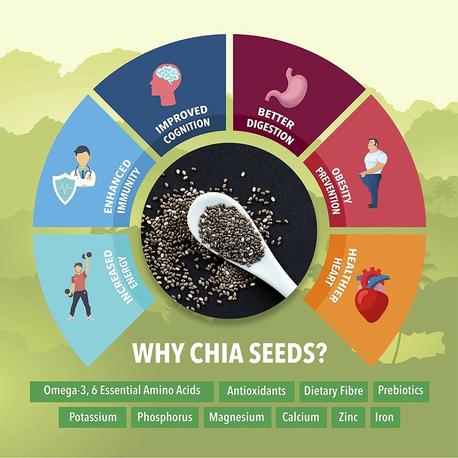 Fulsome Premium White Chia Seeds | Grab2Buy
