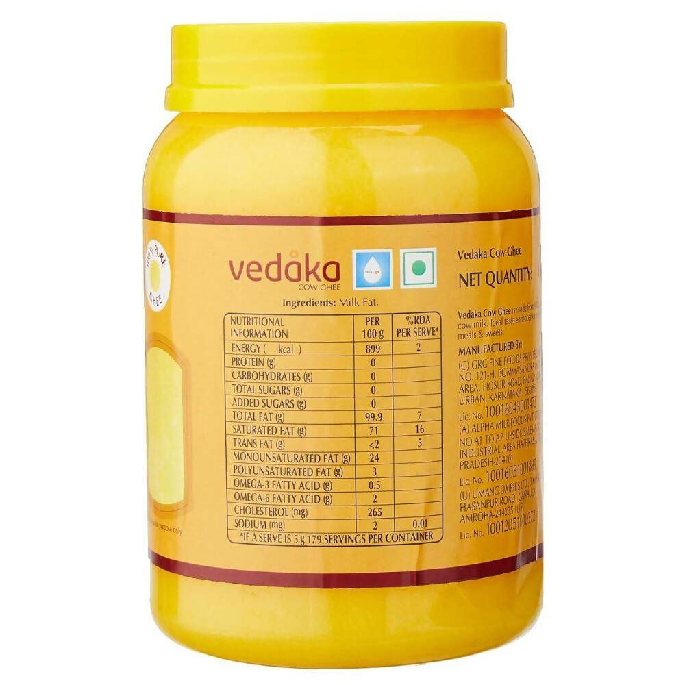 Vedaka Desi Cow Ghee with Rich Aroma | Bilona Method | Hand-Curd-Churned | Traditional, Pure, Natural & Healthy | Grab2Buy