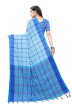 Vamika Blue Cotton Silk Weaving Saree (Goggle Blue) | Grab2Buy