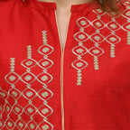Lagi Women's Red Poly silk Straight Embroidred Kurta Pant (RO115B) | Grab2Buy