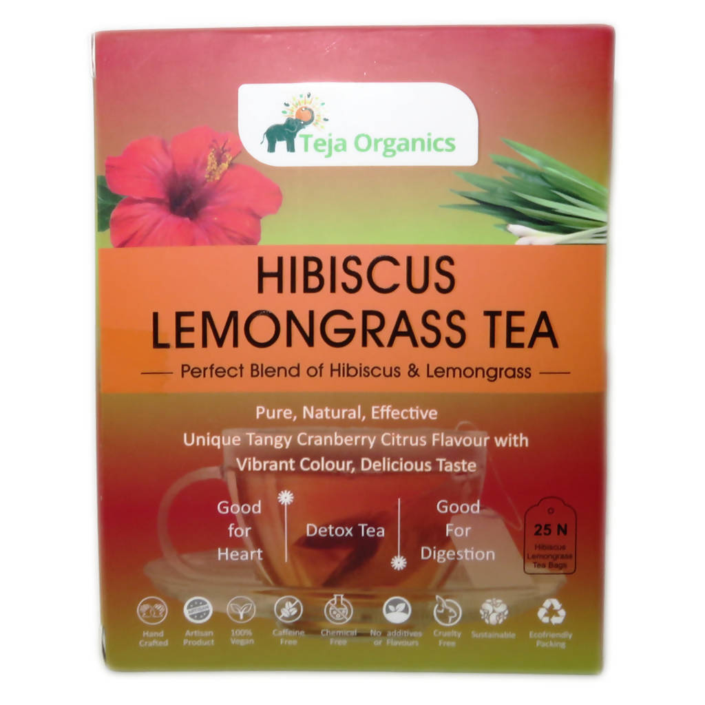 Teja Organics Hibiscus & Lemongrass Tea Bags | Grab2Buy