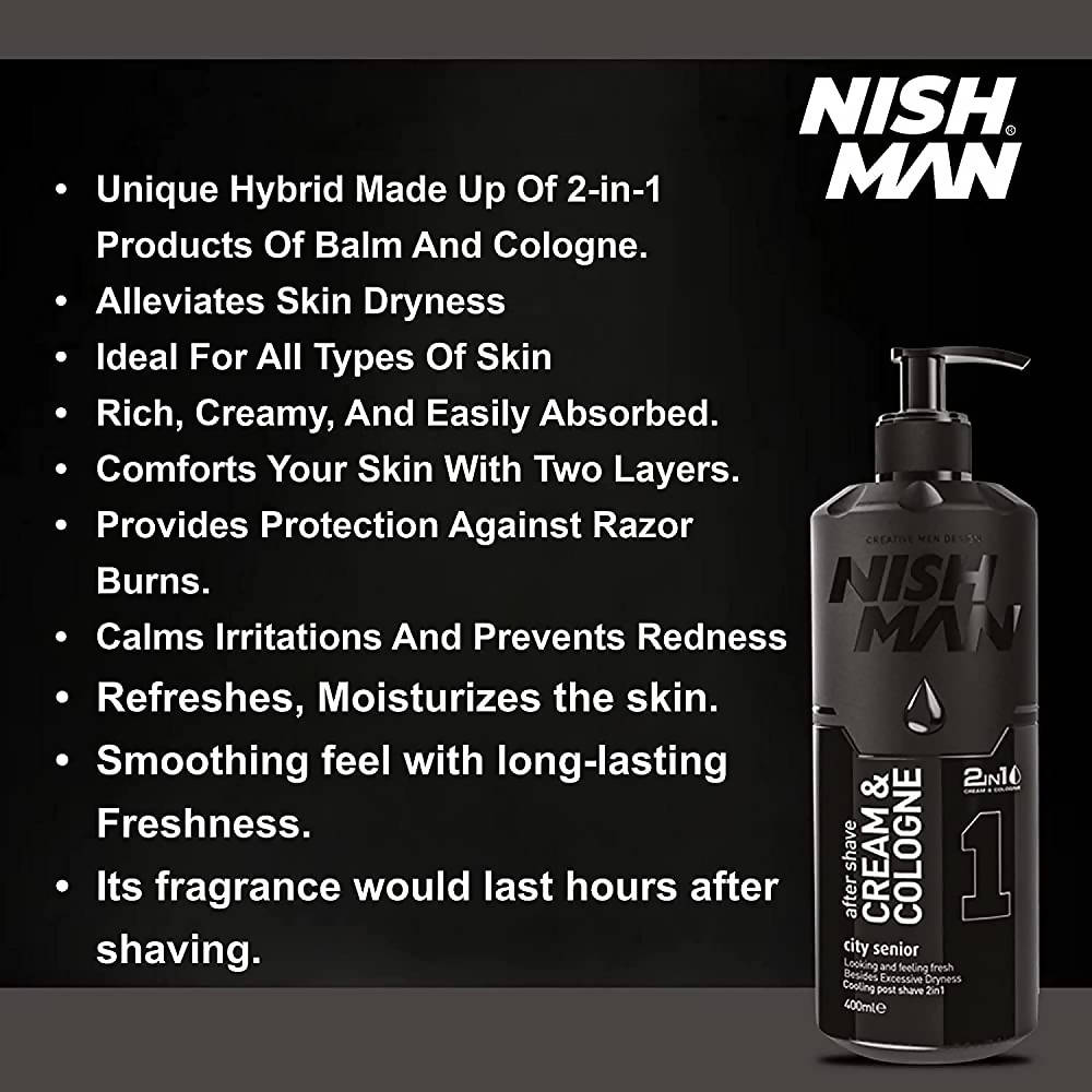 Nishman After Shave 2 in 1 Cream & Cologne City Senior - Cream Based | Grab2Buy