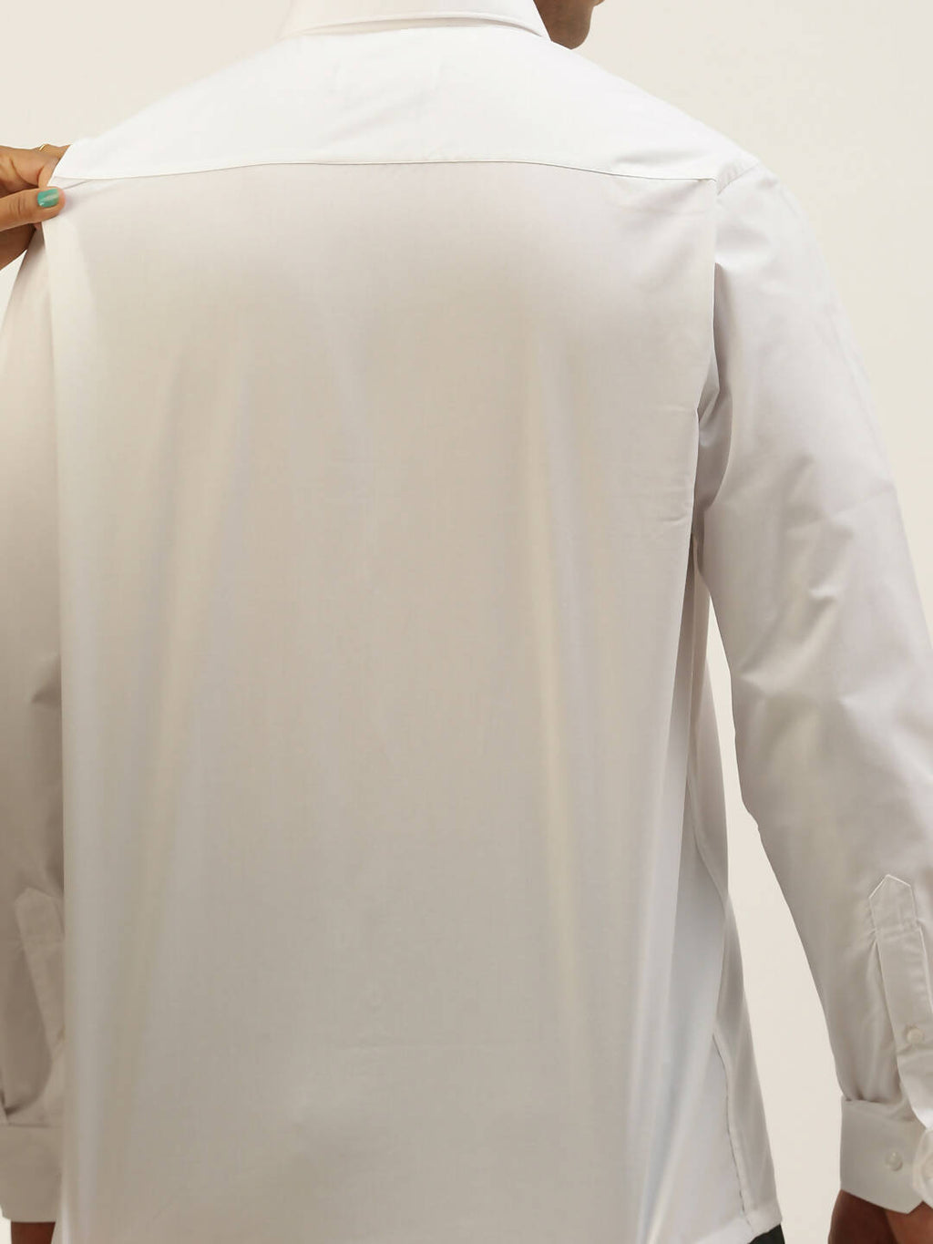 Ramraj Cotton Mens Full Sleeve Formal Poly Cotton White Shirt | Grab2Buy