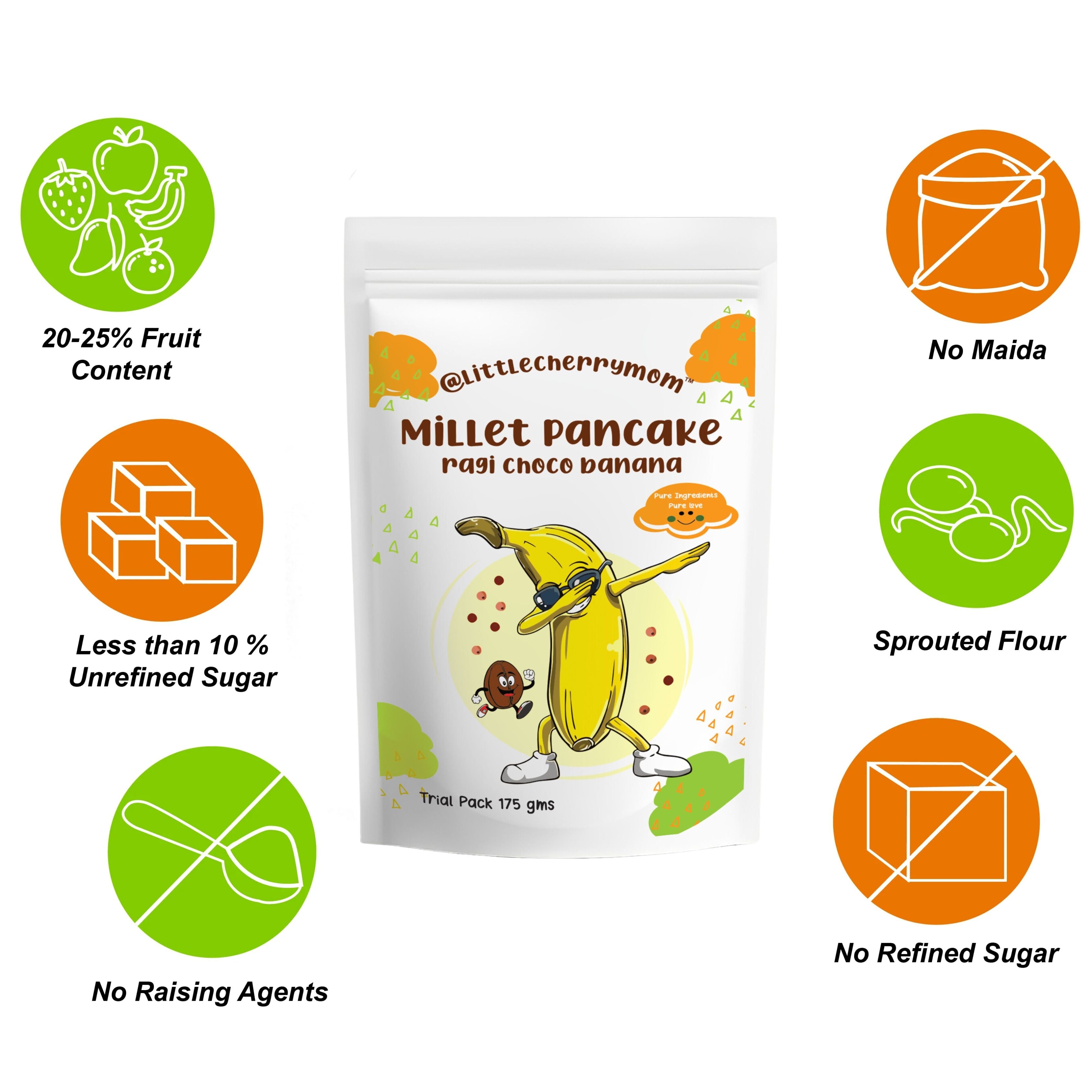 Littlecherrymom Pancake Mix Ragi Choco Banana | Grab2Buy