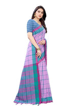 Vamika Lavendar Cotton Silk Weaving Saree (Google Lavender) | Grab2Buy