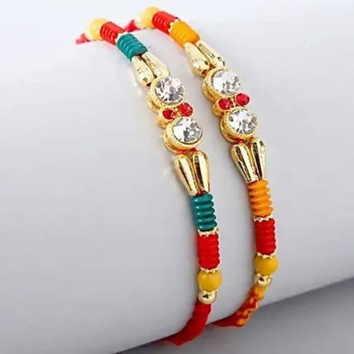 American Diamond Rakhi Set & 5 Star Chocolates | Grab2Buy