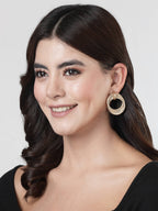 NVR Women's Gold-Polished Hoop Earrings | Grab2Buy