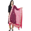 A R Silk Orgenza Gota Patti Fancy Dupatta Gajari Color Dupatta or Chunni | Grab2Buy