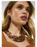 Bling Accessories Textured Metal Choker Necklace | Grab2Buy