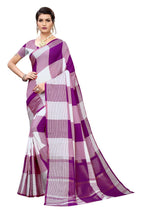 Vamika Wine Cotton Silk Weaving Saree (Gamma Checks Wine) | Grab2Buy