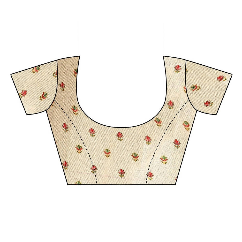 Vamika Printed Jute Silk Brown Saree (Rishika Chiku) | Grab2Buy