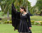 Cheera Black Sharara Kurta Dupatta set | Grab2Buy