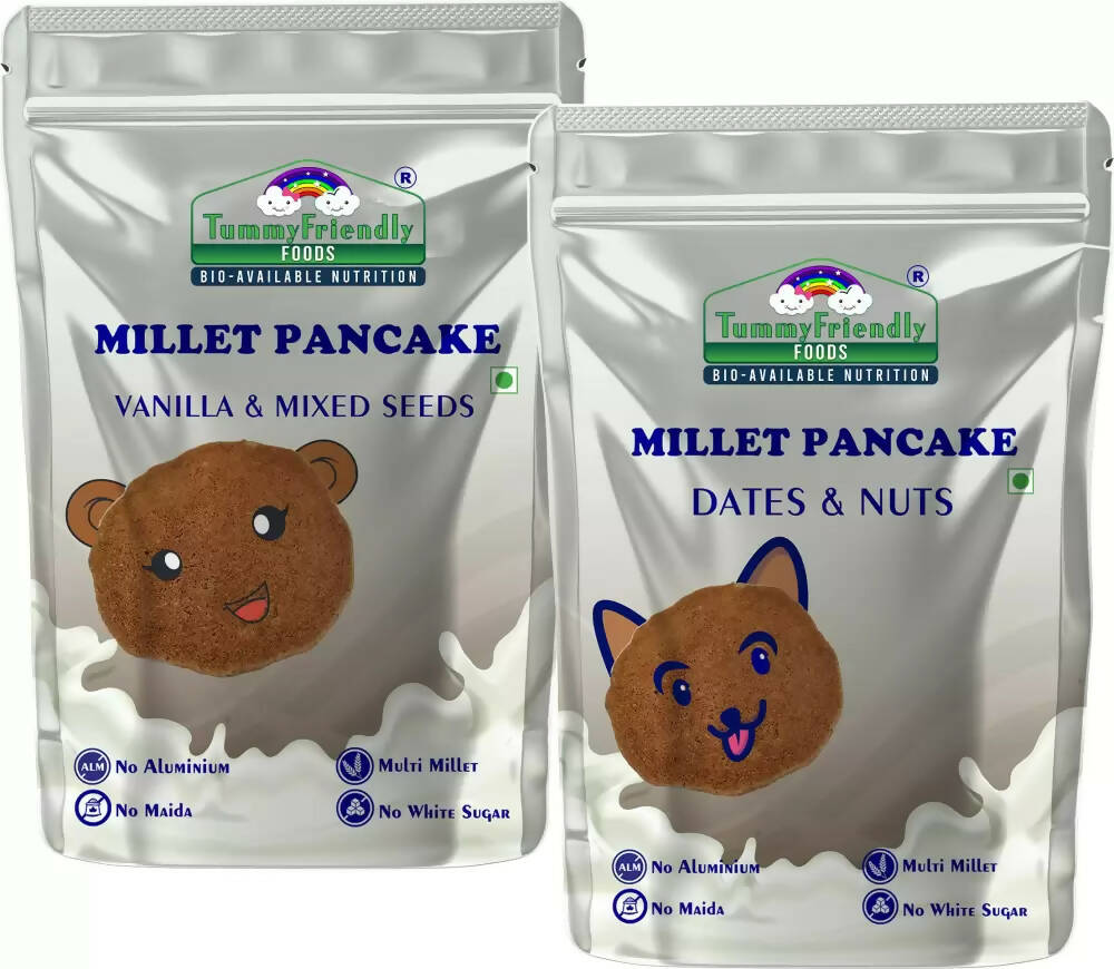 TummyFriendly Foods Millet Pancake Mix Combo - Dates, Nuts, Seeds | Grab2Buy