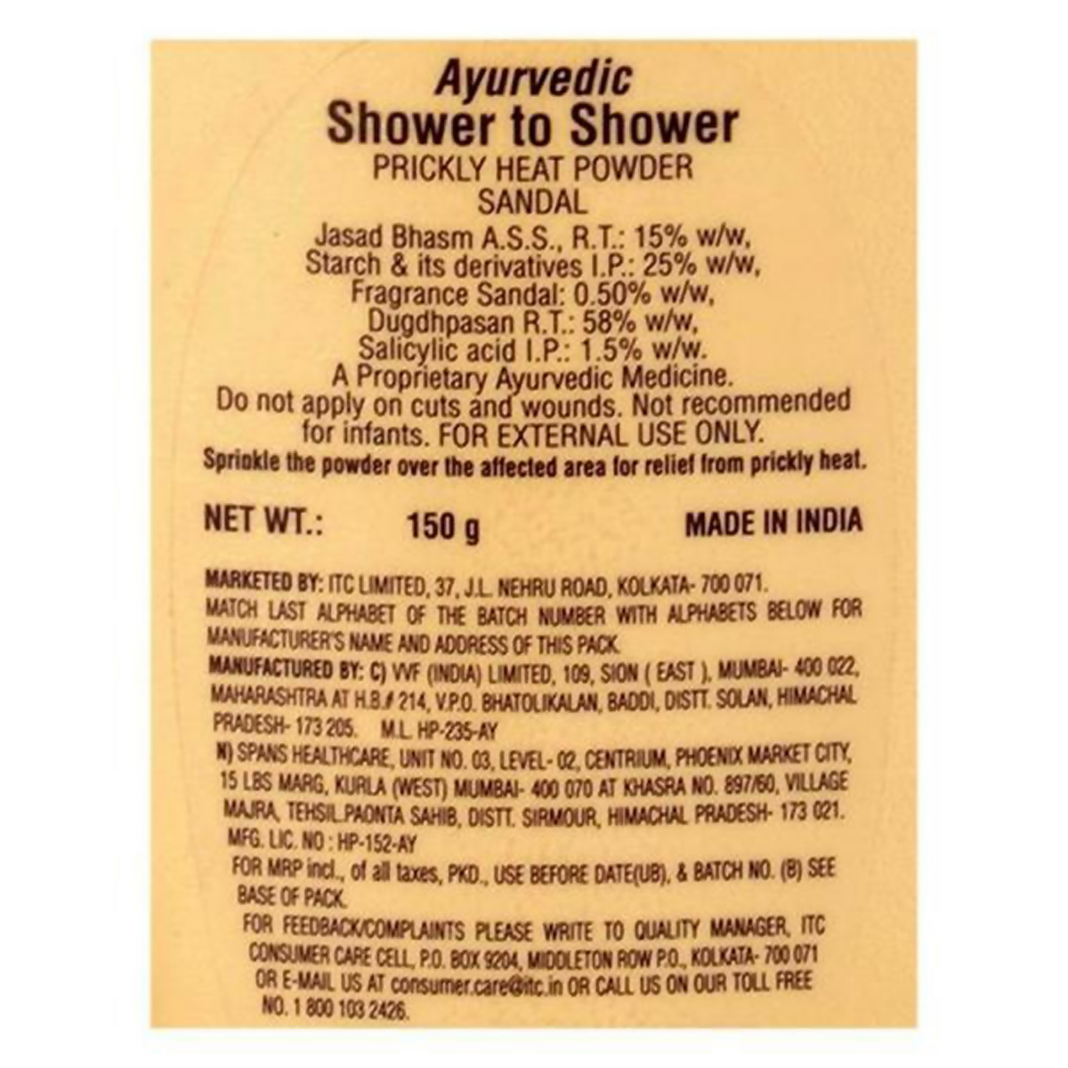 Shower To Shower Sandal Prickly Heat Powder | Grab2Buy