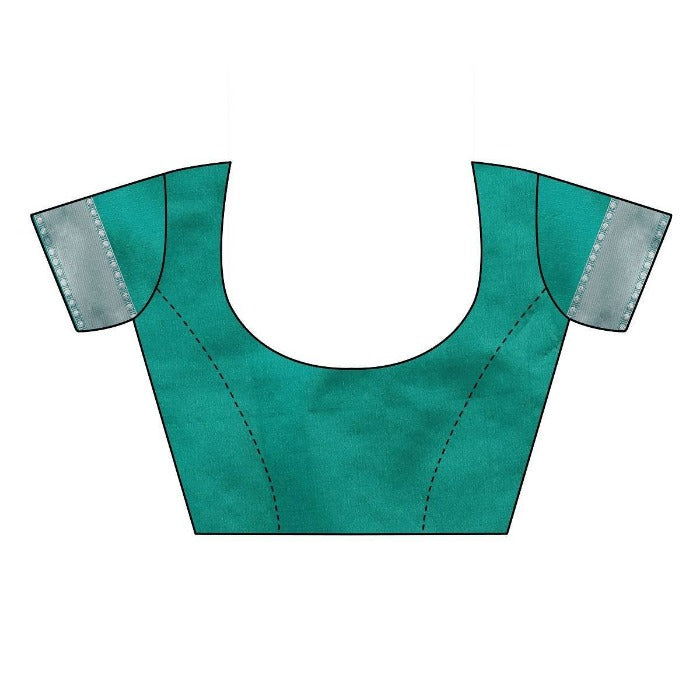 Vamika Banarasi Jacquard Weaving Rama Green Saree (AMEE RAMA) | Grab2Buy