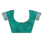 Vamika Banarasi Jacquard Weaving Rama Green Saree (AMEE RAMA) | Grab2Buy