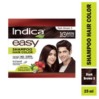 Indica Easy Hair Color Shampoo Dark Brown 3