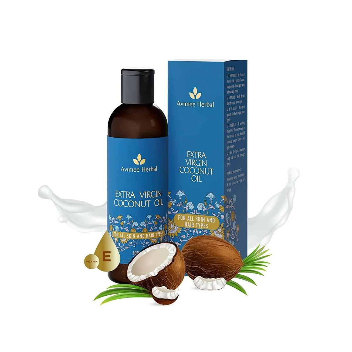 Avimee Herbal Extra Virgin Coconut Oil For Winters, Moisturizes Skin & Hair | Grab2Buy