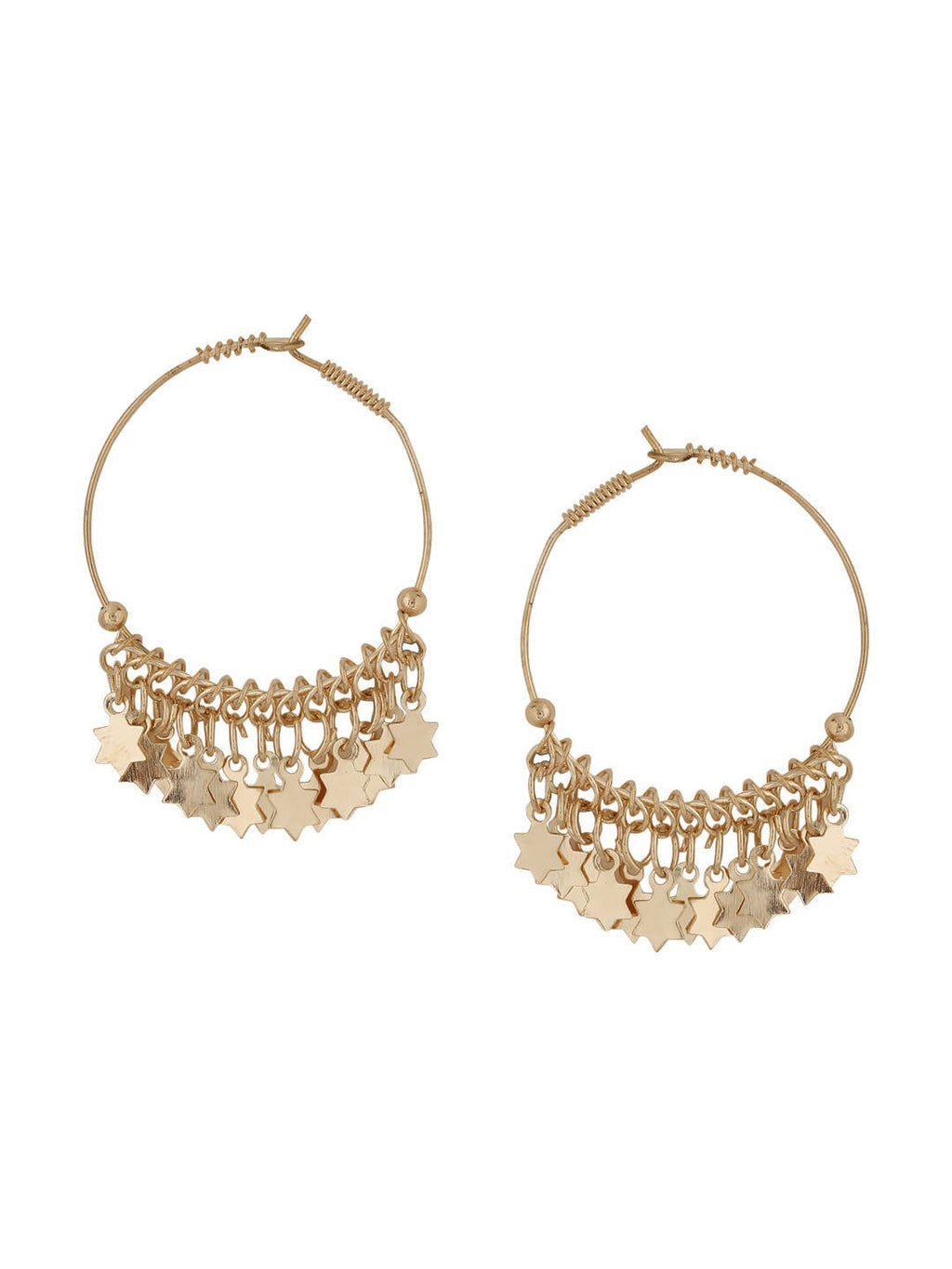 NVR Women Gold-Polished Hoop Earrings | Grab2Buy