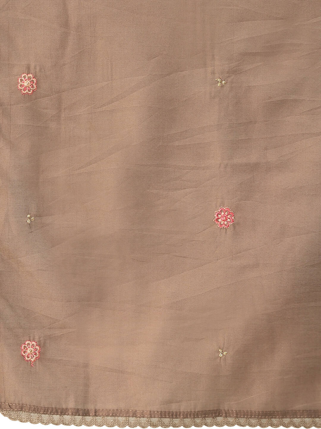 Brown Embroidered Chinon Straight Kurta With Trouser & Dupatta - Salimar | Grab2Buy