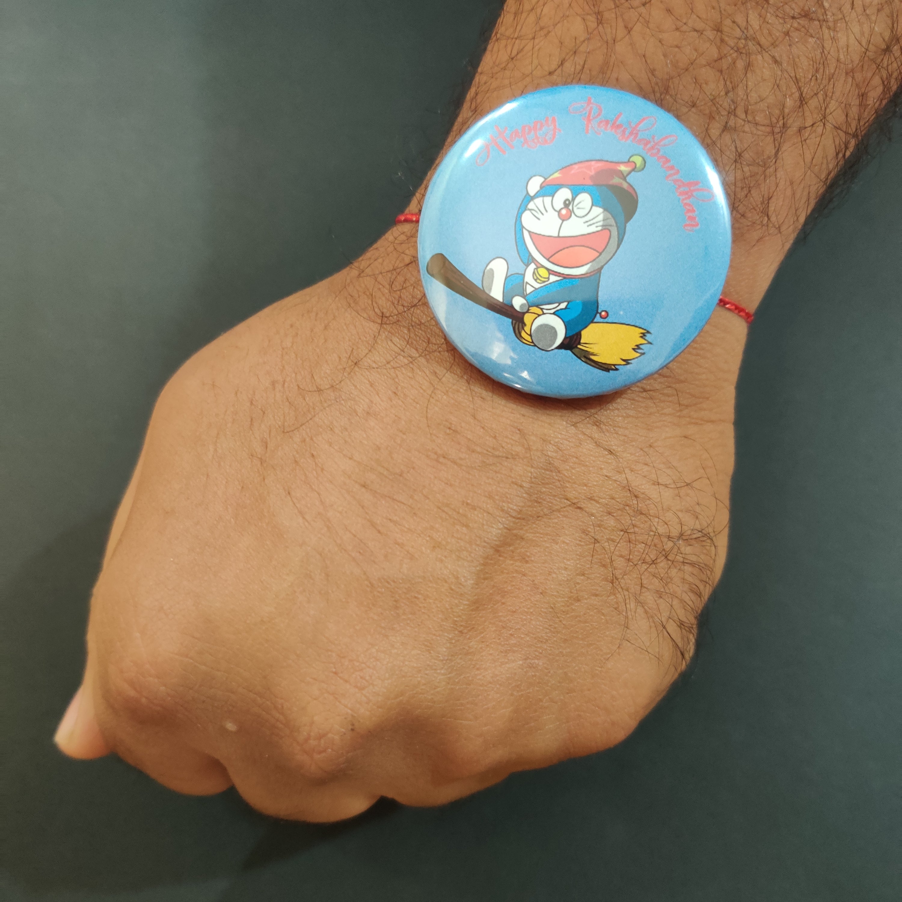 Indianvibez Doraemon Metal Rakhi with Fridge Magnet - Kids Rakhi | Grab2Buy