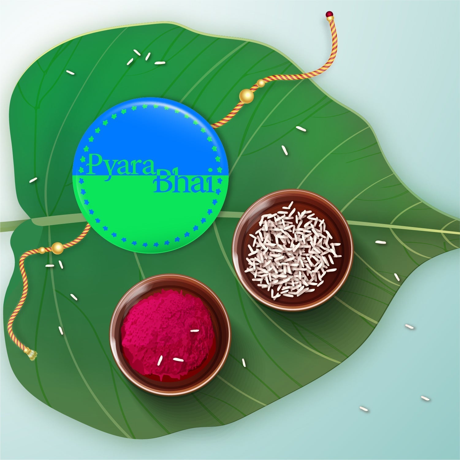Indianvibez Pyara Bhai Metal Rakhi with Fridge Magnet - Kids Rakhi | Grab2Buy