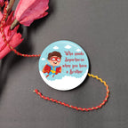 Indianvibez Superhero Metal Rakhi with Fridge Magnet - Kids Rakhi | Grab2Buy