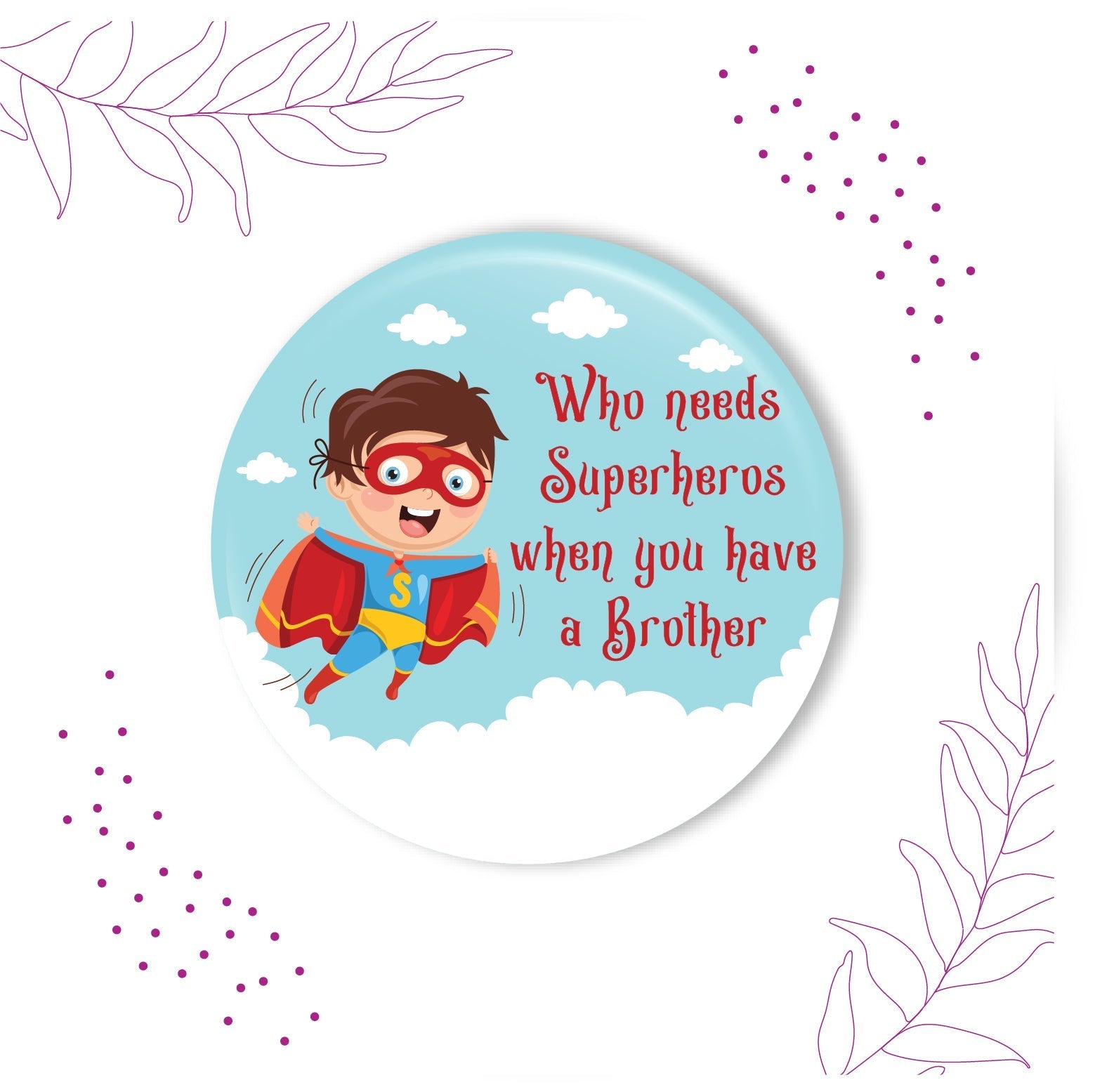 Indianvibez Superhero Metal Rakhi with Fridge Magnet - Kids Rakhi | Grab2Buy