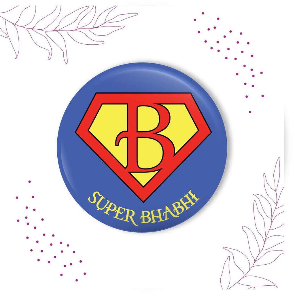 Indianvibez Super Bhabhi Metal Rakhi/Lumba with Fridge Magnet - Kids Rakhi | Grab2Buy