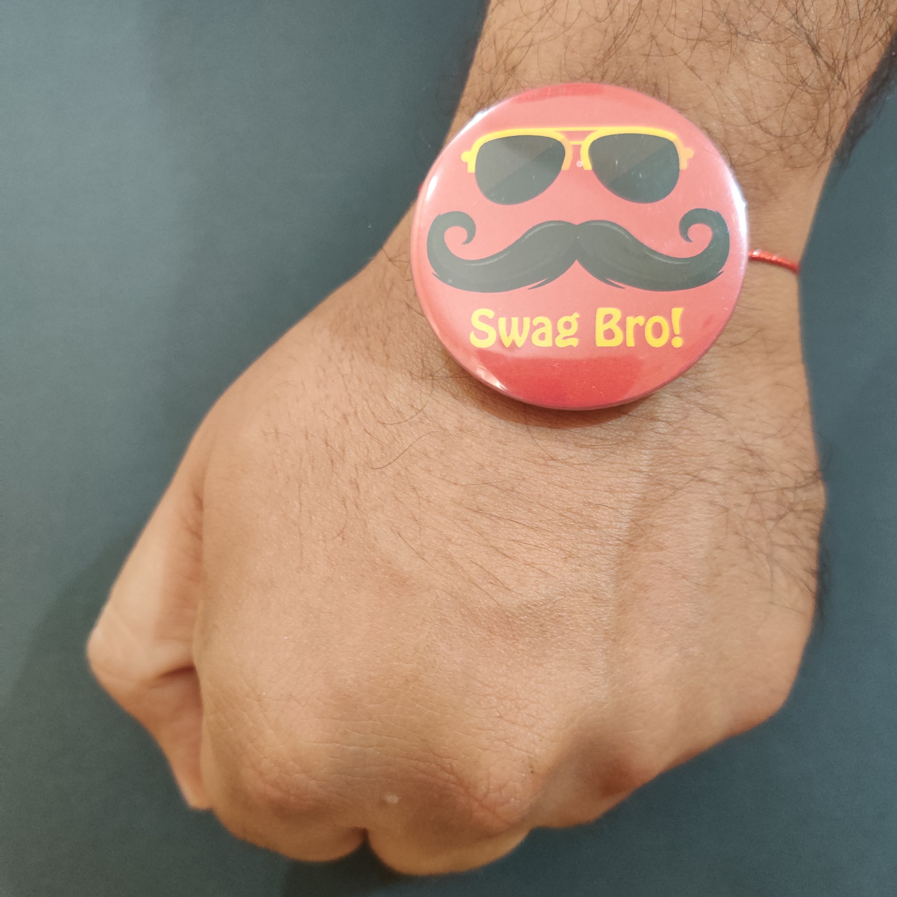 Indianvibez Swag Bro Metal Rakhi with Fridge Magnet - Kids Rakhi | Grab2Buy