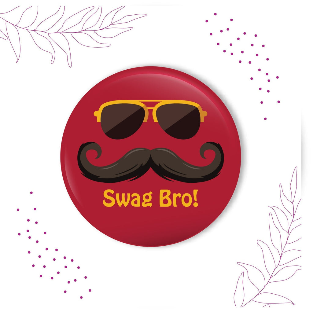 Indianvibez Swag Bro Metal Rakhi with Fridge Magnet - Kids Rakhi | Grab2Buy