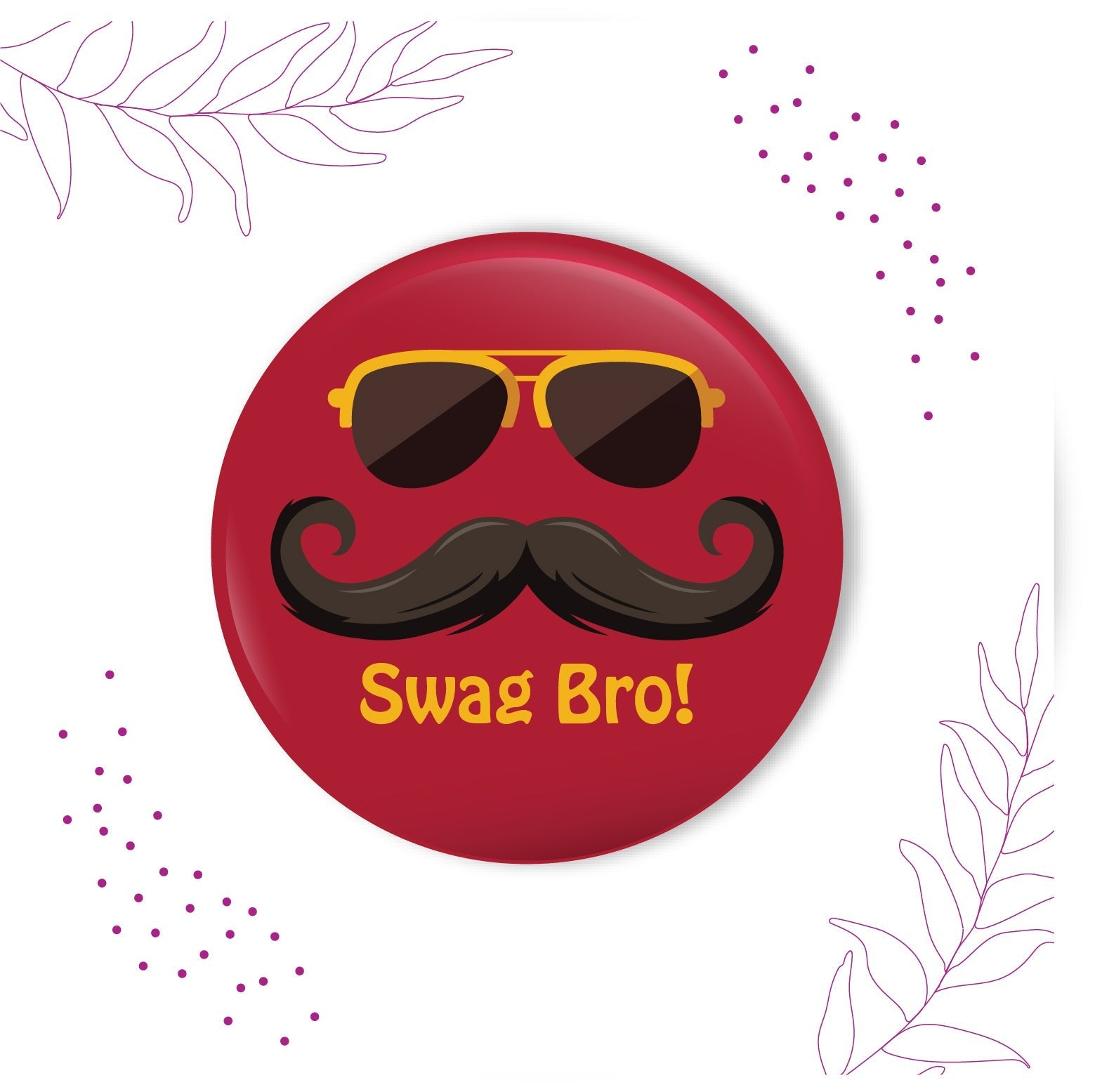 Indianvibez Swag Bro Metal Rakhi with Fridge Magnet - Kids Rakhi | Grab2Buy