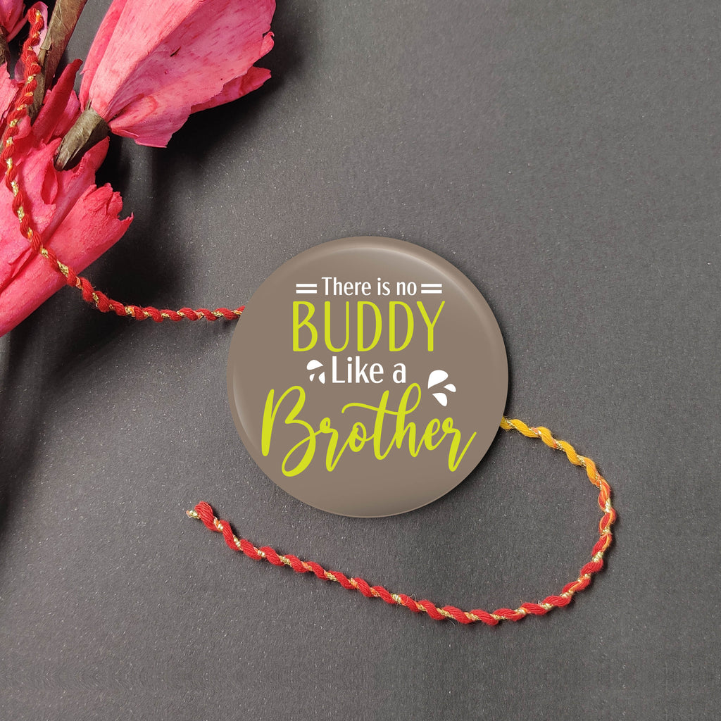 Indianvibez There is no Buddy Like Brother Metal Rakhi with Fridge Magnet - Kids Rakhi | Grab2Buy