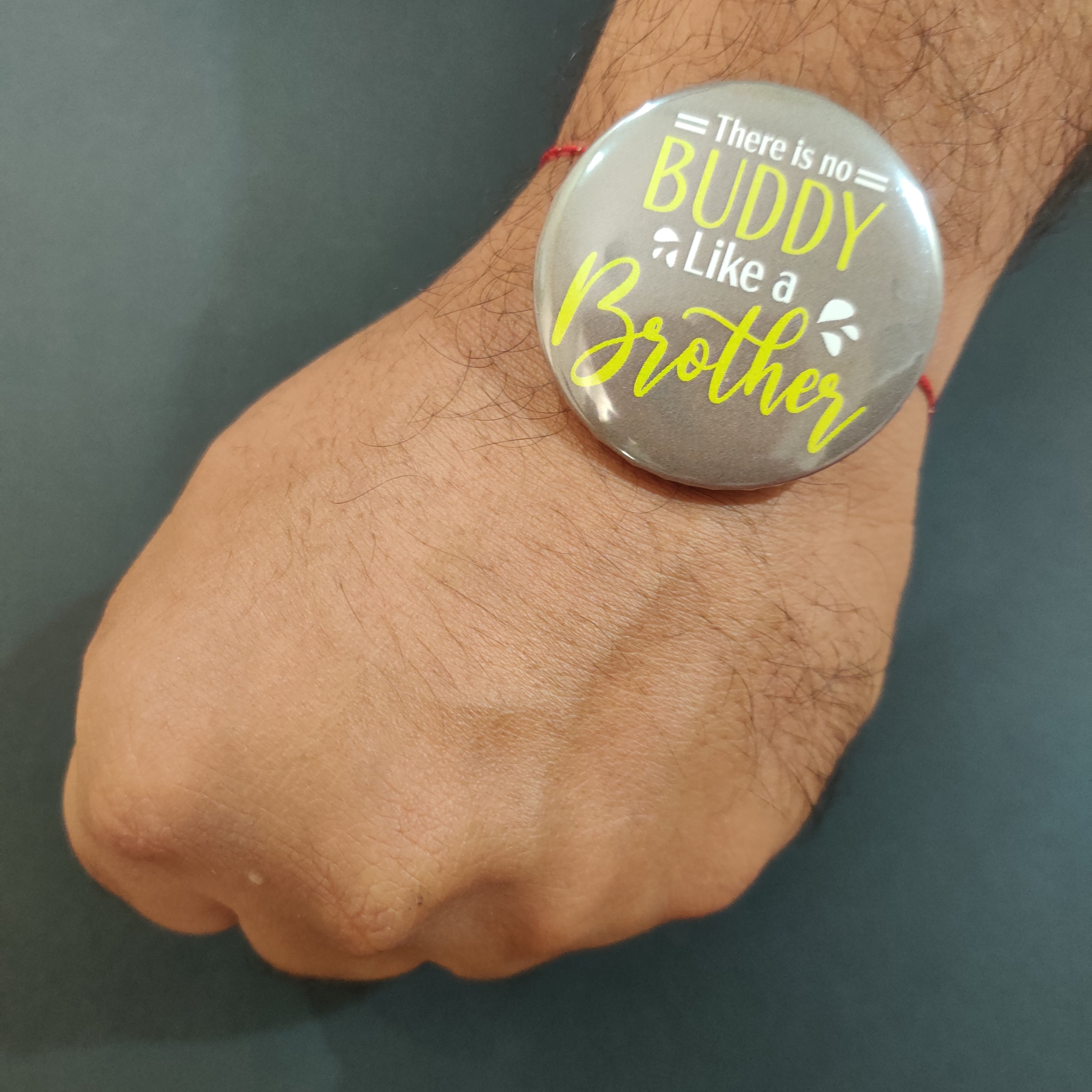 Indianvibez There is no Buddy Like Brother Metal Rakhi with Fridge Magnet - Kids Rakhi | Grab2Buy