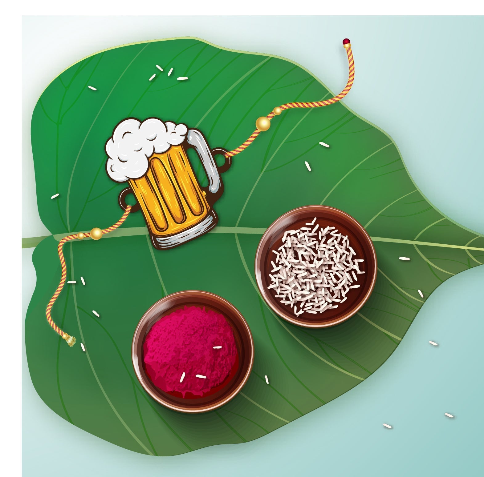 Indianvibez Wooden Beer Rakhi |Food Rakhi for Brother with Swag - Kids Rakhi | Grab2Buy