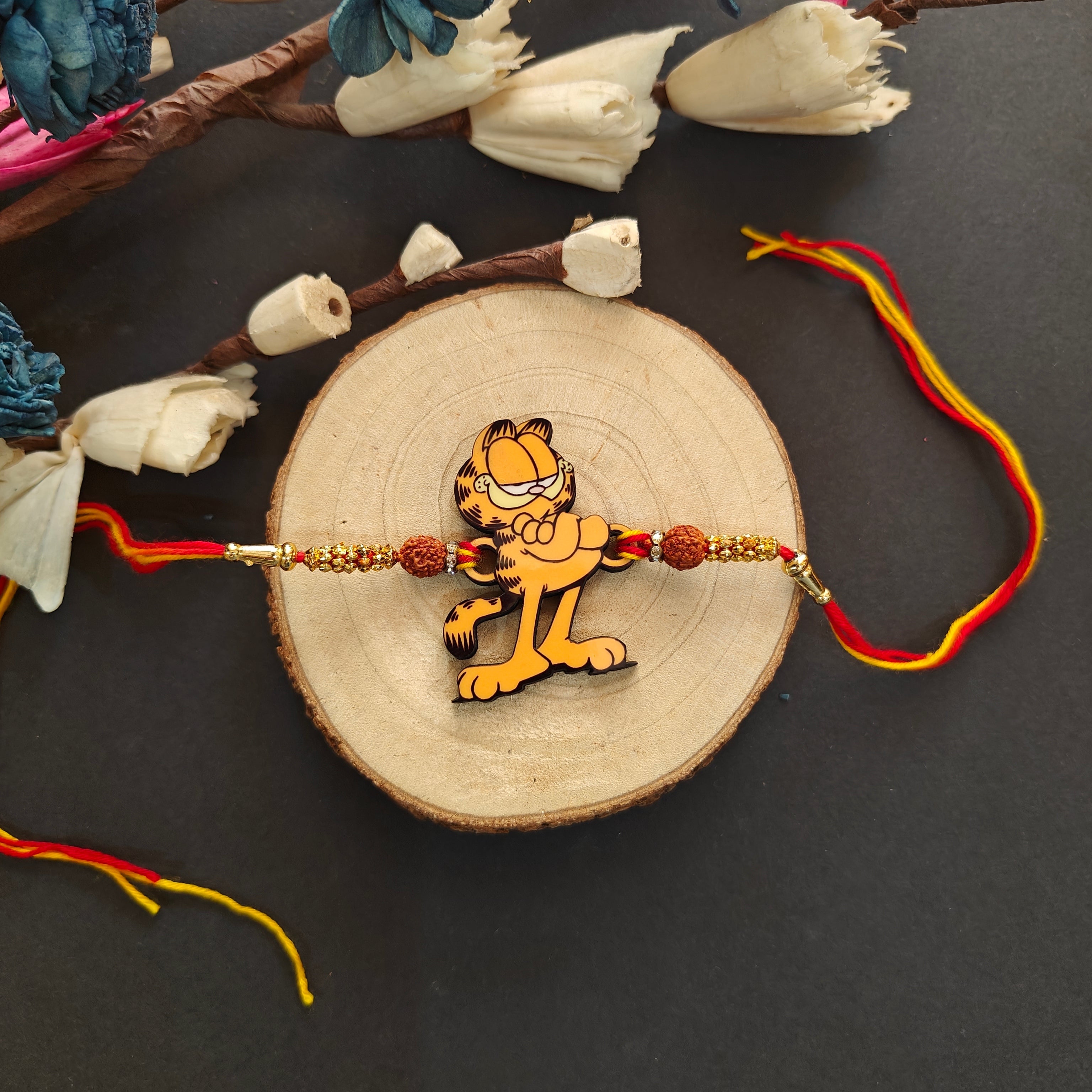 Indianvibez Garfield Wooden Rakhi, Cartoon Rakhi for Brother - Kids Rakhi | Grab2Buy