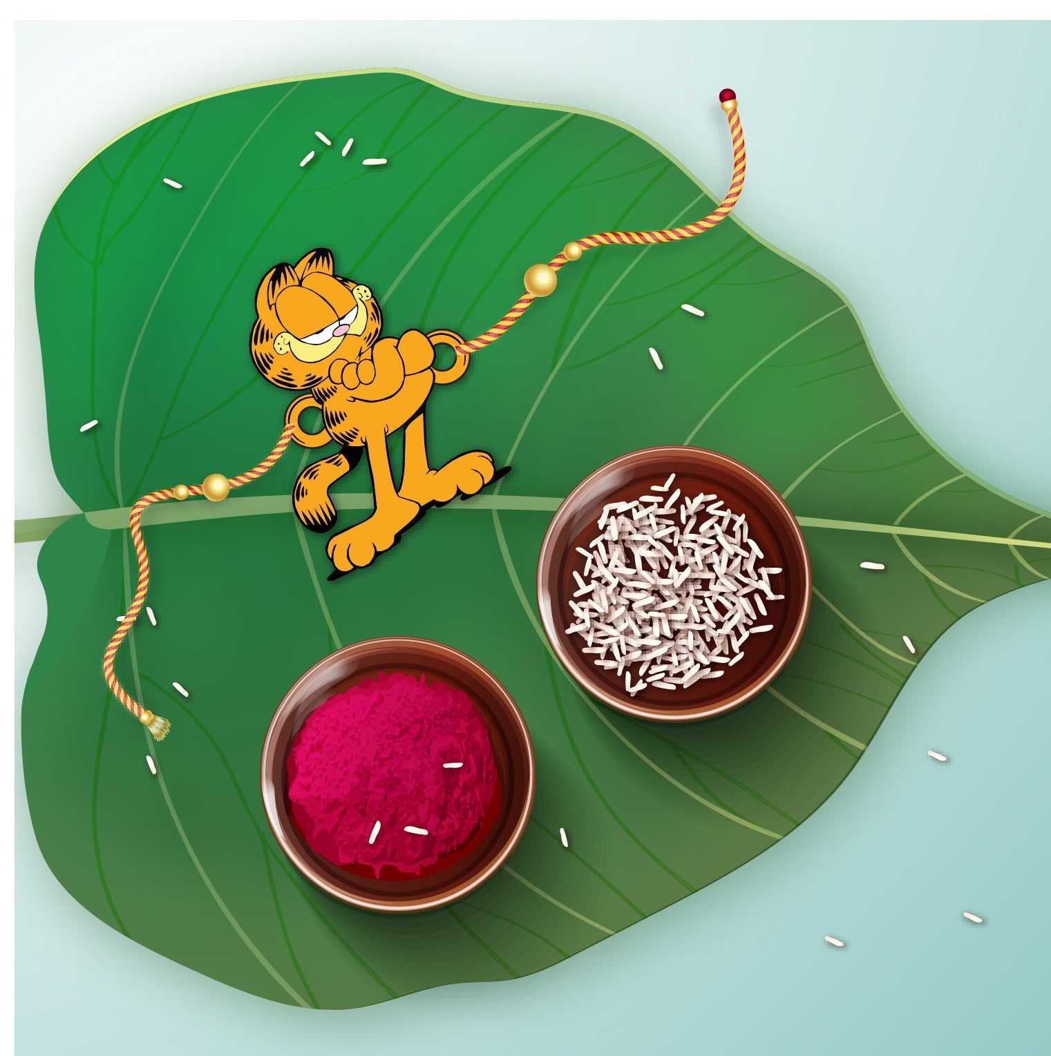 Indianvibez Garfield Wooden Rakhi, Cartoon Rakhi for Brother - Kids Rakhi | Grab2Buy