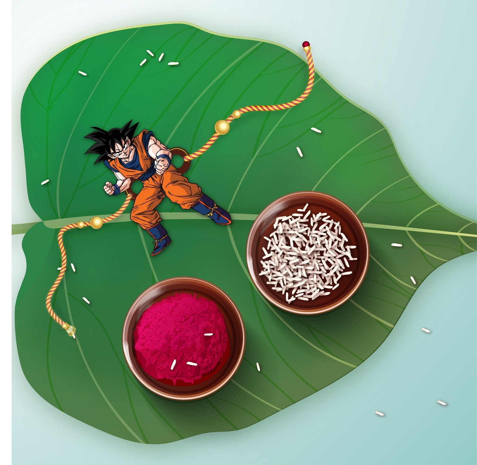 Indianvibez Goku Wooden Rakhi, Anime Rakhi for Brother India - Kids Rakhi | Grab2Buy