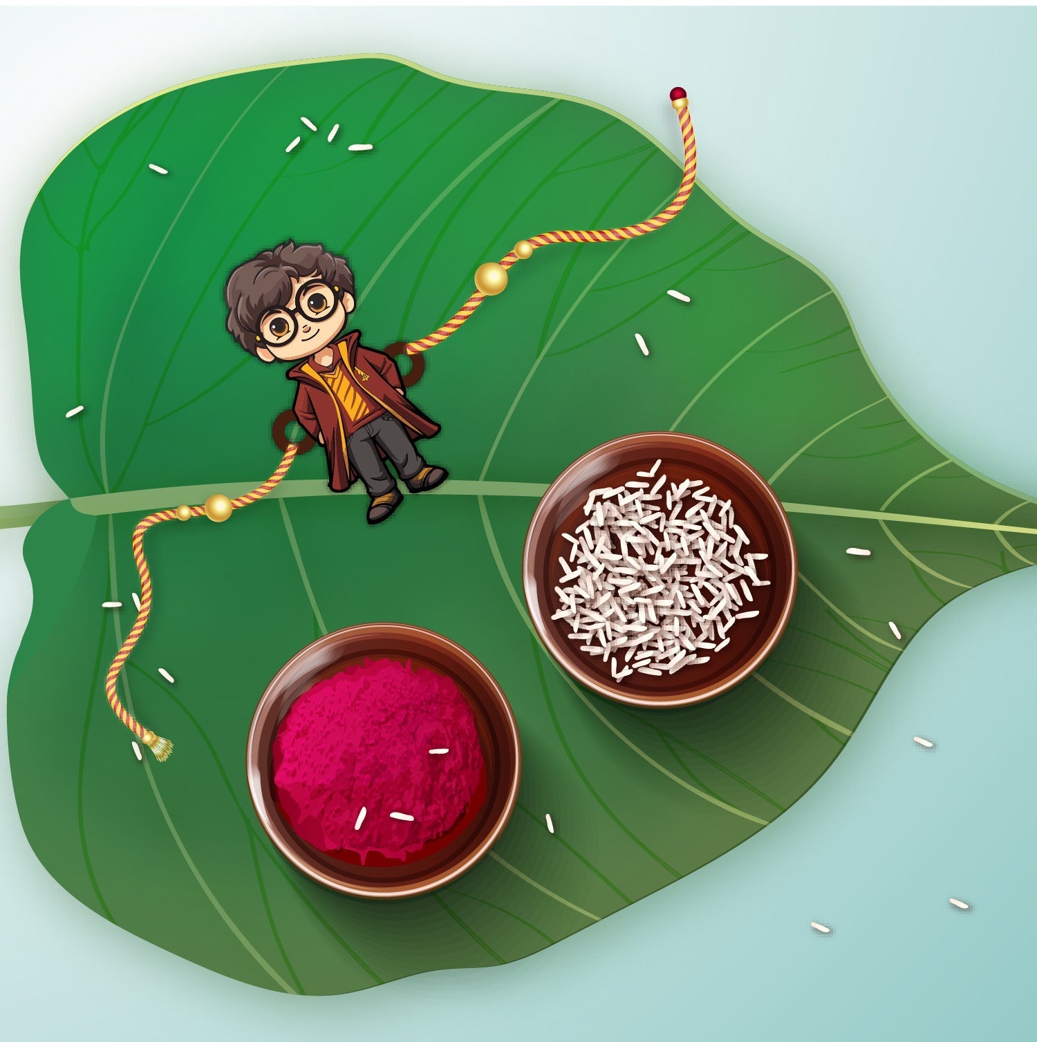 Indianvibez Harry Potter Wooden Rakhi, Character Rakhi for Brother - Kids Rakhi | Grab2Buy