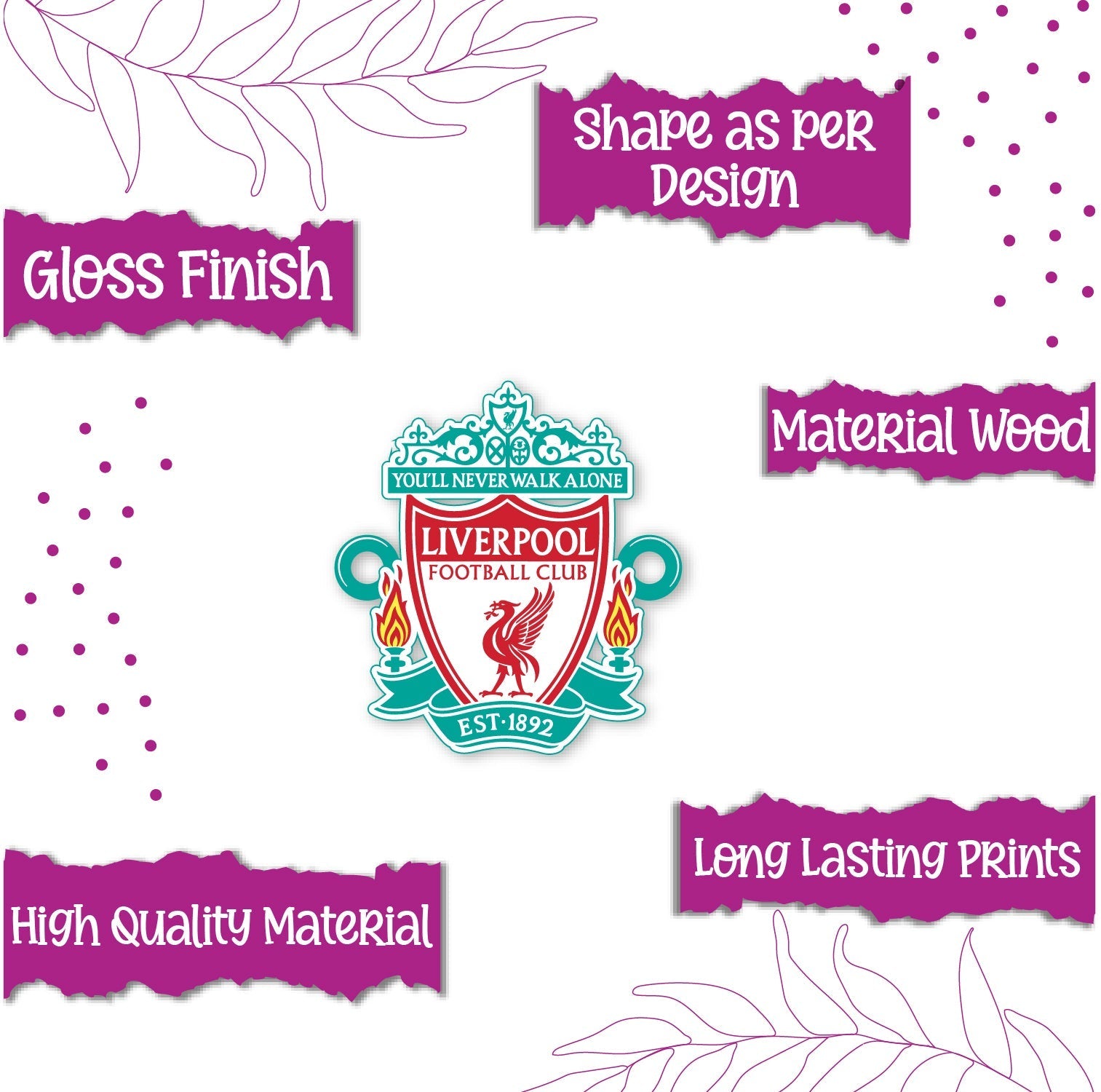 Indianvibez Liverpool Wooden Rakhi, Football Rakhi for Brother - Kids Rakhi | Grab2Buy