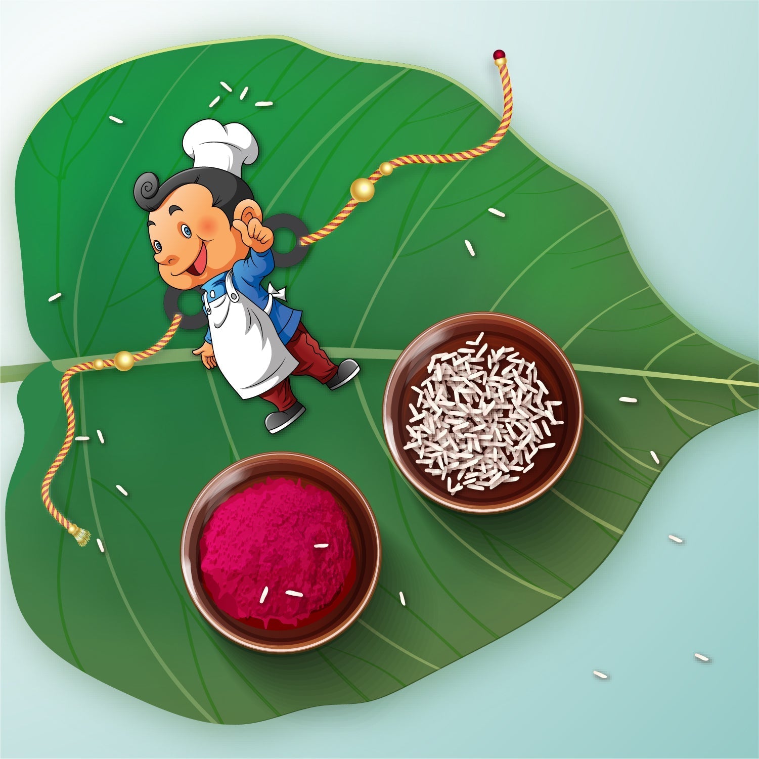 Indianvibez MasterChef Bhai Wooden Rakhi, Rudraksha Rakhi for Brother - Kids Rakhi | Grab2Buy
