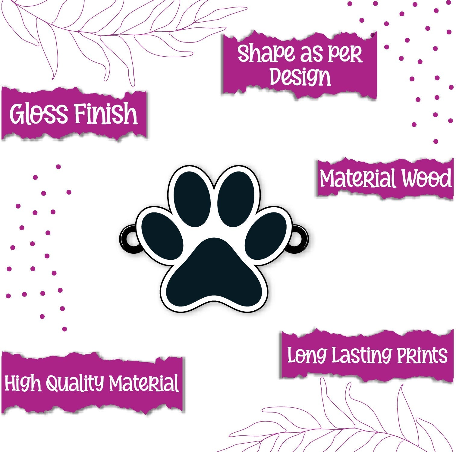 Indianvibez Dog Paw Wooden Rakhi, Cute Pet Animal Themed Rakhi for Brother - Kids Rakhi | Grab2Buy