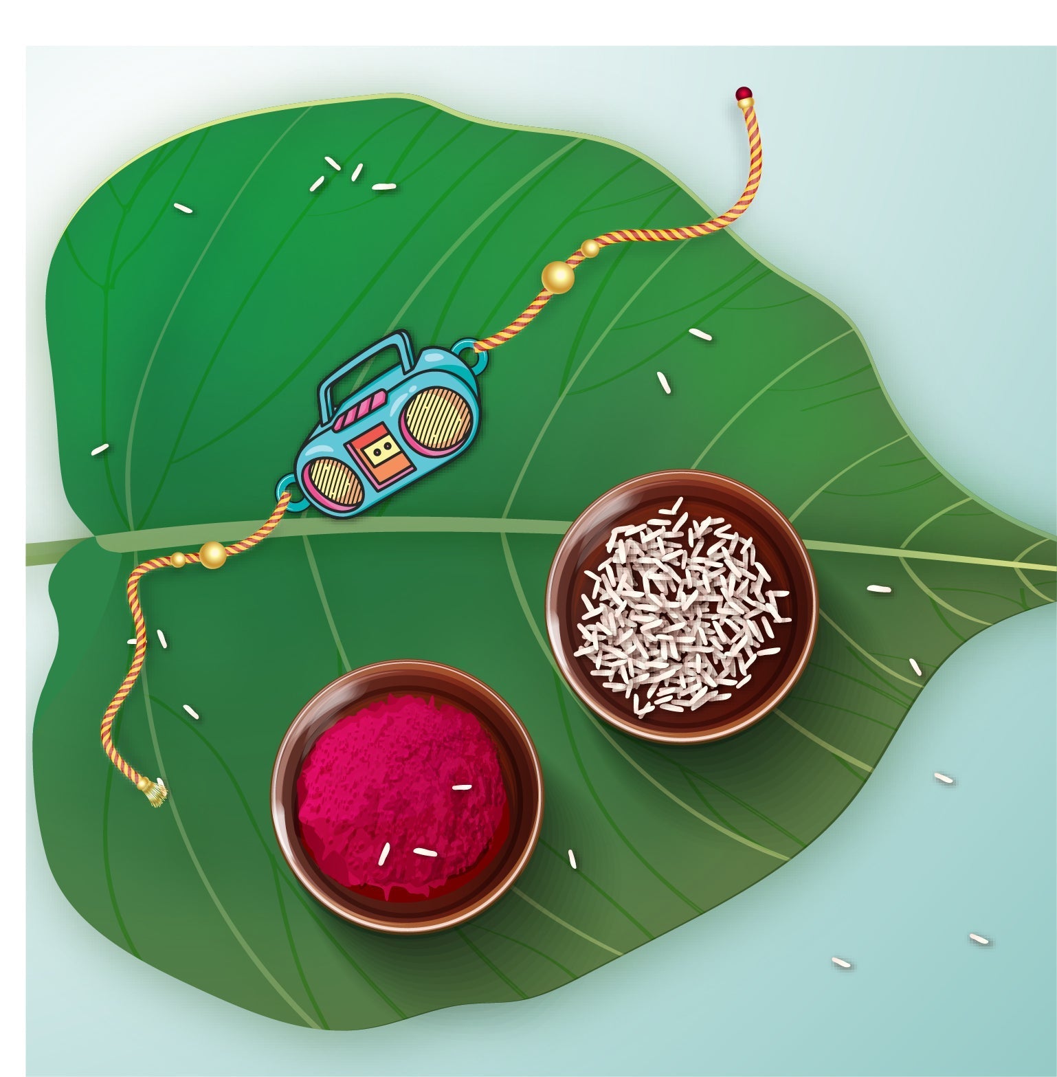 Indianvibez Radio Wooden Rakhi, Quirky Retro Rakhi for Brother - Kids Rakhi | Grab2Buy