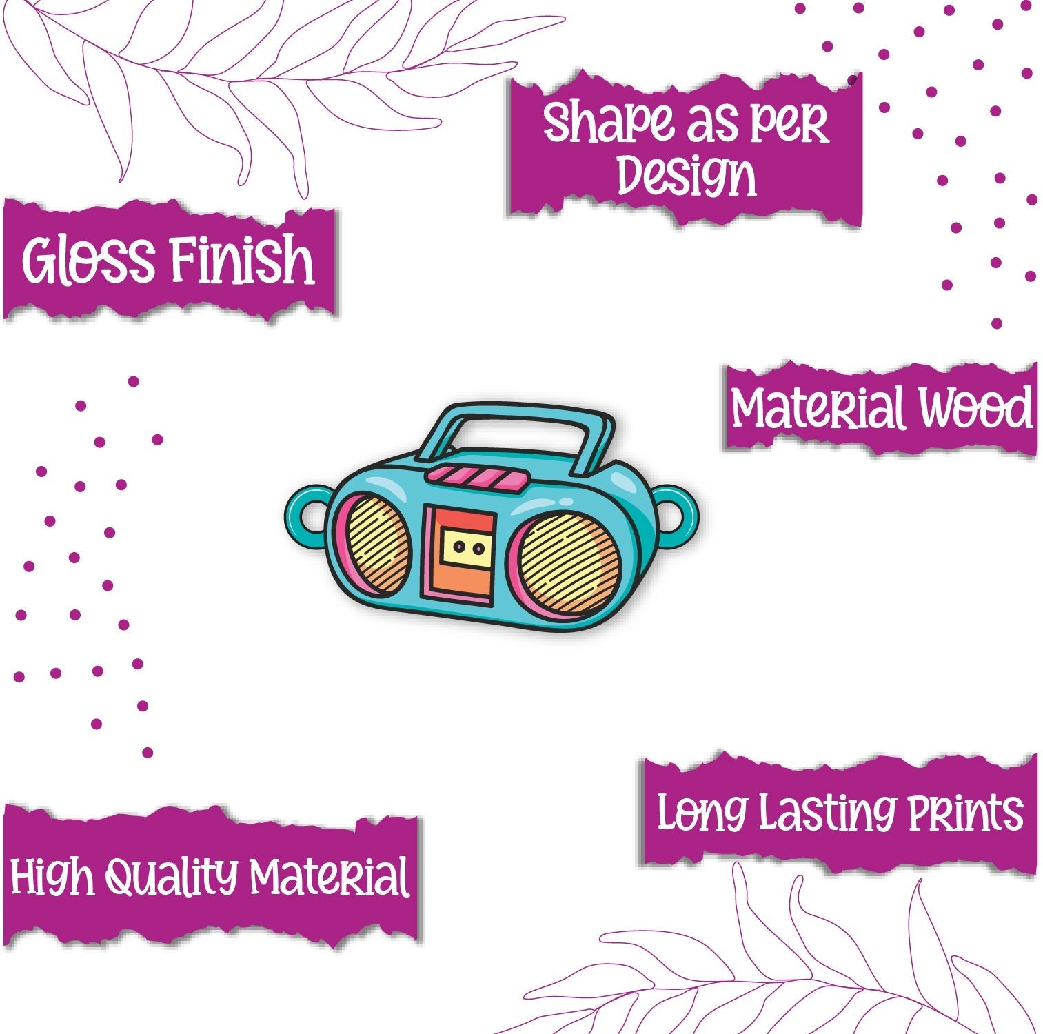 Indianvibez Radio Wooden Rakhi, Quirky Retro Rakhi for Brother - Kids Rakhi | Grab2Buy