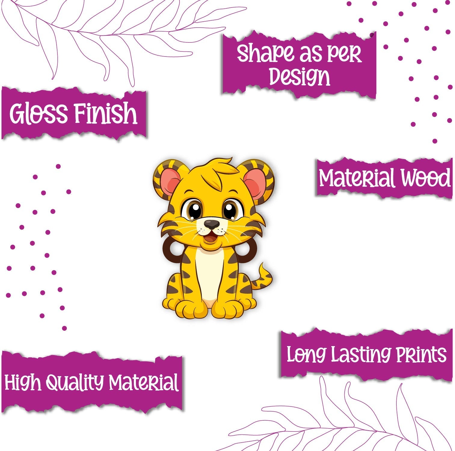 Indianvibez Cute Tiger Rakhi for Brother, Wooden Animal Rakhi - Kids Rakhi | Grab2Buy